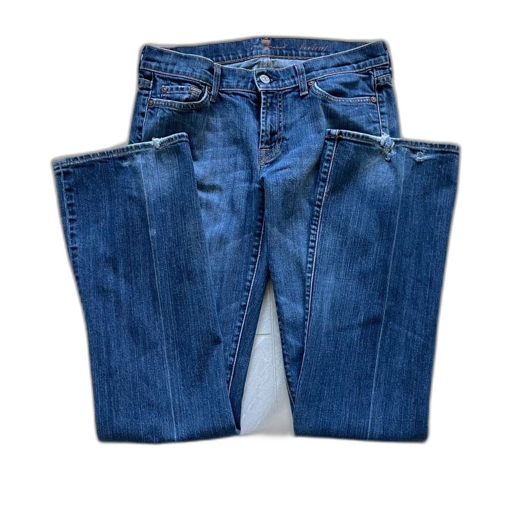 Women's 7 For All Mankind Bootcut Medium Wash Blue Jeans Size 29